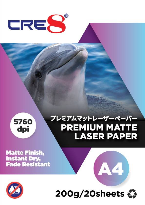 Ofiskita CRE8 Premium Matte Laser Paper 200GSM/20 Sheets
